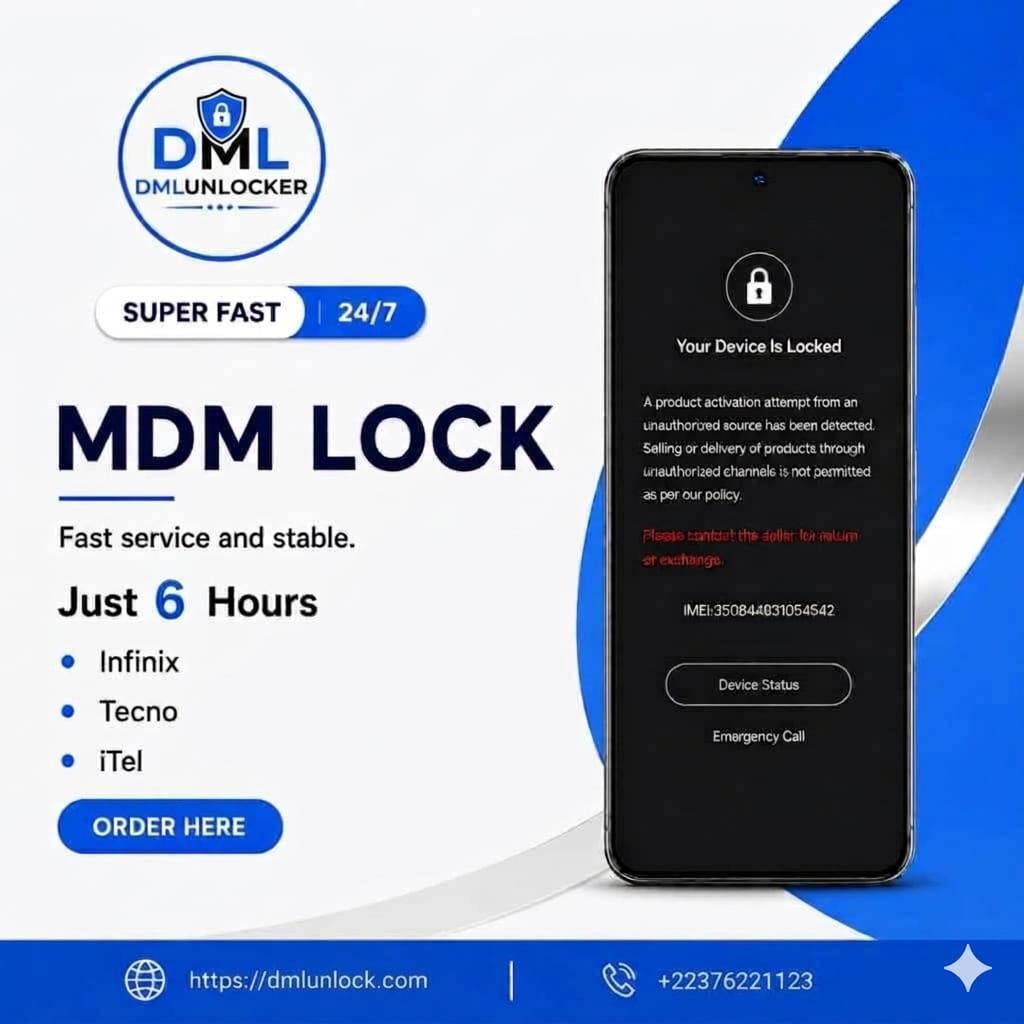 TECNO INFINIX MDM UNLOCK BY IMEI  EMERGENCY SERVICE ✅ Stable 1-6H MAX 12 HOURS ( S1 )